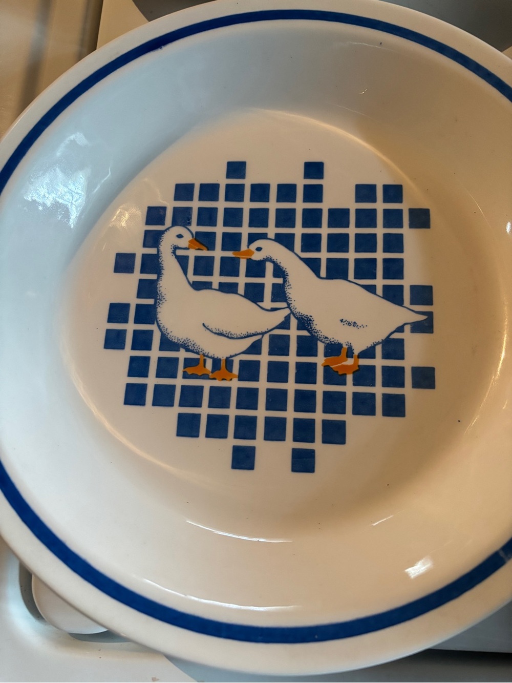 Vintage Mount Clemens Geese Pie Plate